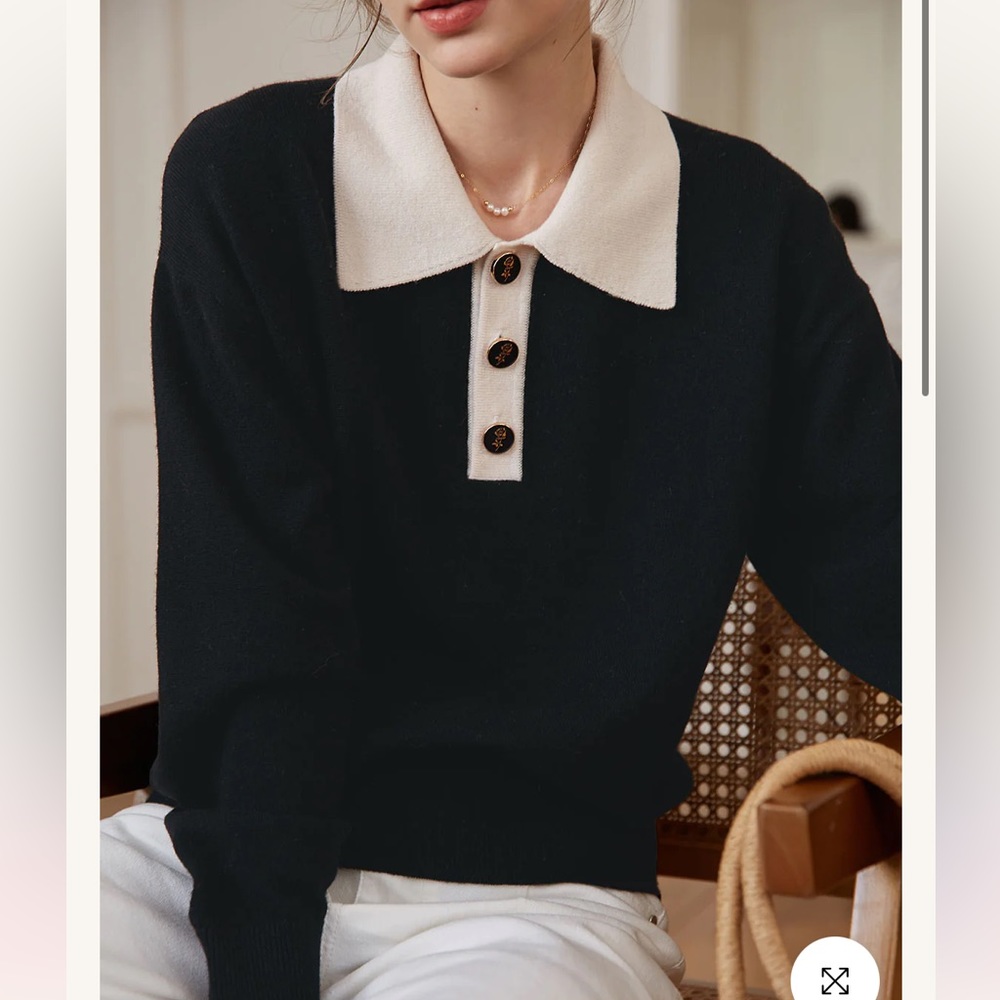 Simple Retro 100% Wool Knit Sweater